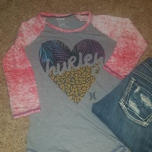 Hurley 3/4 length sleeve tshirt